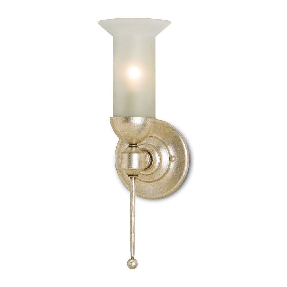 Pristine Silver Wall Sconce by Currey & Company | Luxury Wall Sconce | Willow & Albert Home