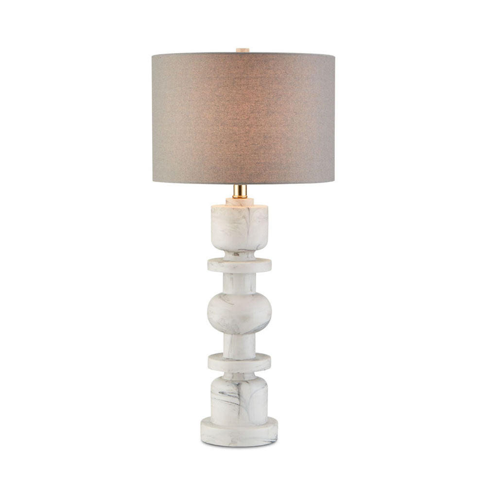 Sasha White Table Lamp | Currey & Company | Table Lamp | sasha-white-table-lamp