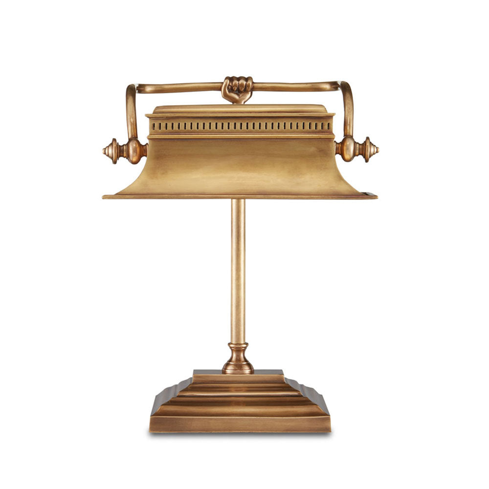 Malvasia Brass Desk Lamp by Currey & Company | Luxury Table Lamp | Willow & Albert Home