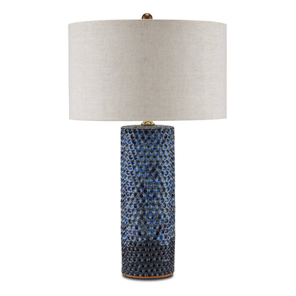 Polka Dot Blue Table Lamp by Currey & Company | Luxury Table Lamp | Willow & Albert Home