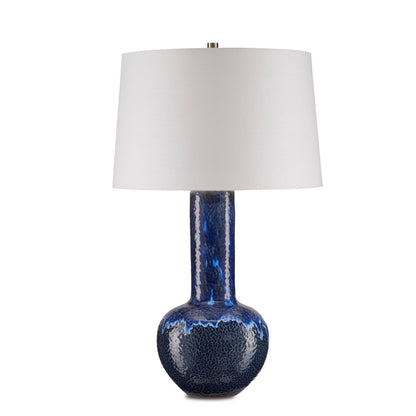 Kelmscott Gourd Blue Table Lamp by Currey & Company | Luxury Table Lamp | Willow & Albert Home