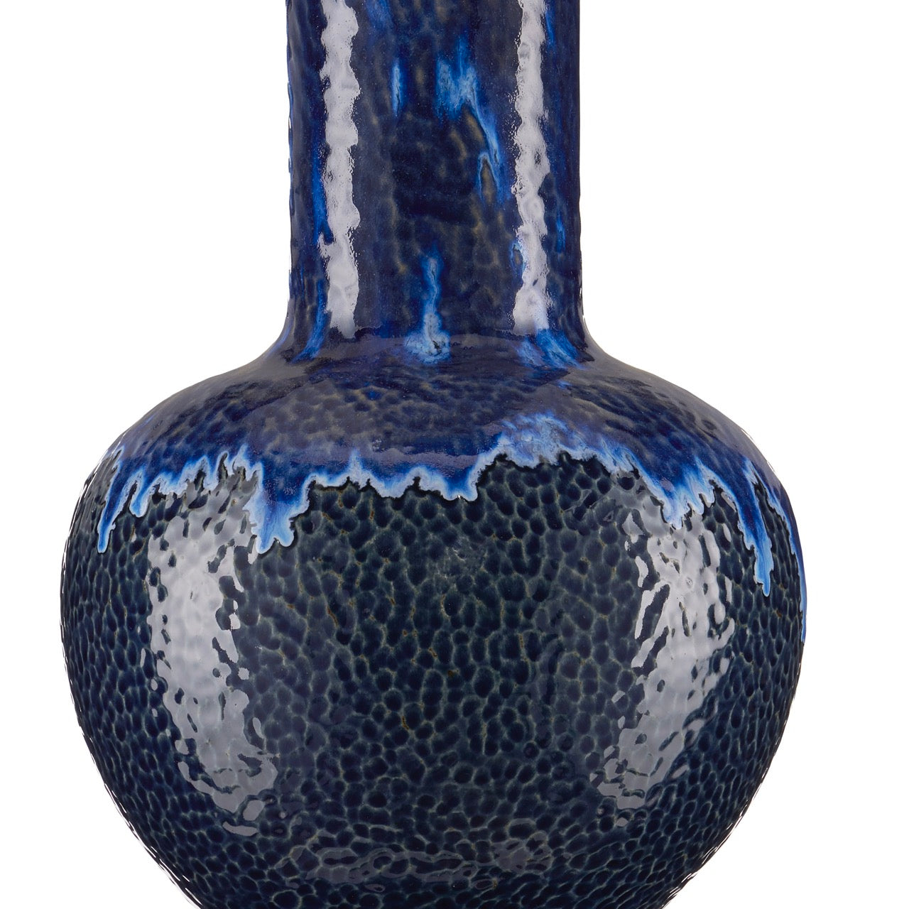 Kelmscott Gourd Blue Table Lamp by Currey & Company | Luxury Table Lamp | Willow & Albert Home