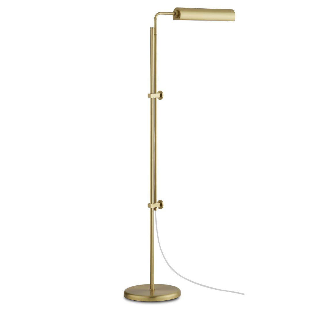 Satire Nickel Floor Lamp by Currey & Company | Luxury Floor Lamp | Willow & Albert Home