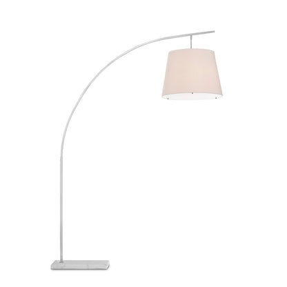 Cloister Nickel Large Floor Lamp by Currey & Company | Luxury Floor Lamp | Willow & Albert Home