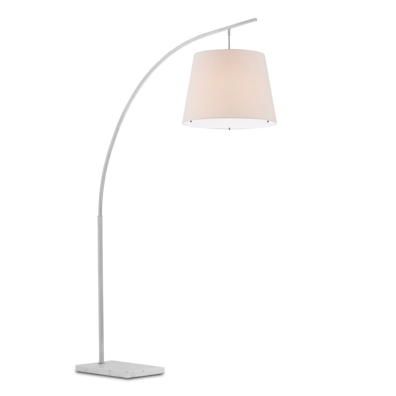 Cloister Nickel Large Floor Lamp by Currey & Company | Luxury Floor Lamp | Willow & Albert Home