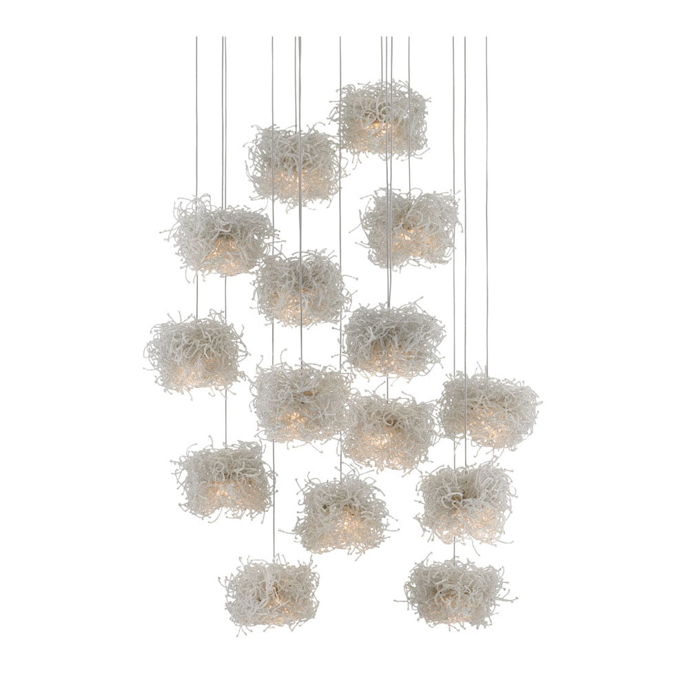 Birds Nest 15-Light Multi-Drop Pendant | Currey & Company | Pendants | birds-nest-15-light-multi-drop-pendant