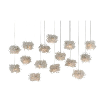 Birds Nest 15-Light Multi-Drop Pendant | Currey & Company | Pendants | birds-nest-15-light-multi-drop-pendant