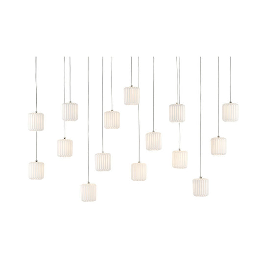 Dove Rectangular 15-Light Multi-Drop Pendant by Currey & Company | Luxury Pendants | Willow & Albert Home