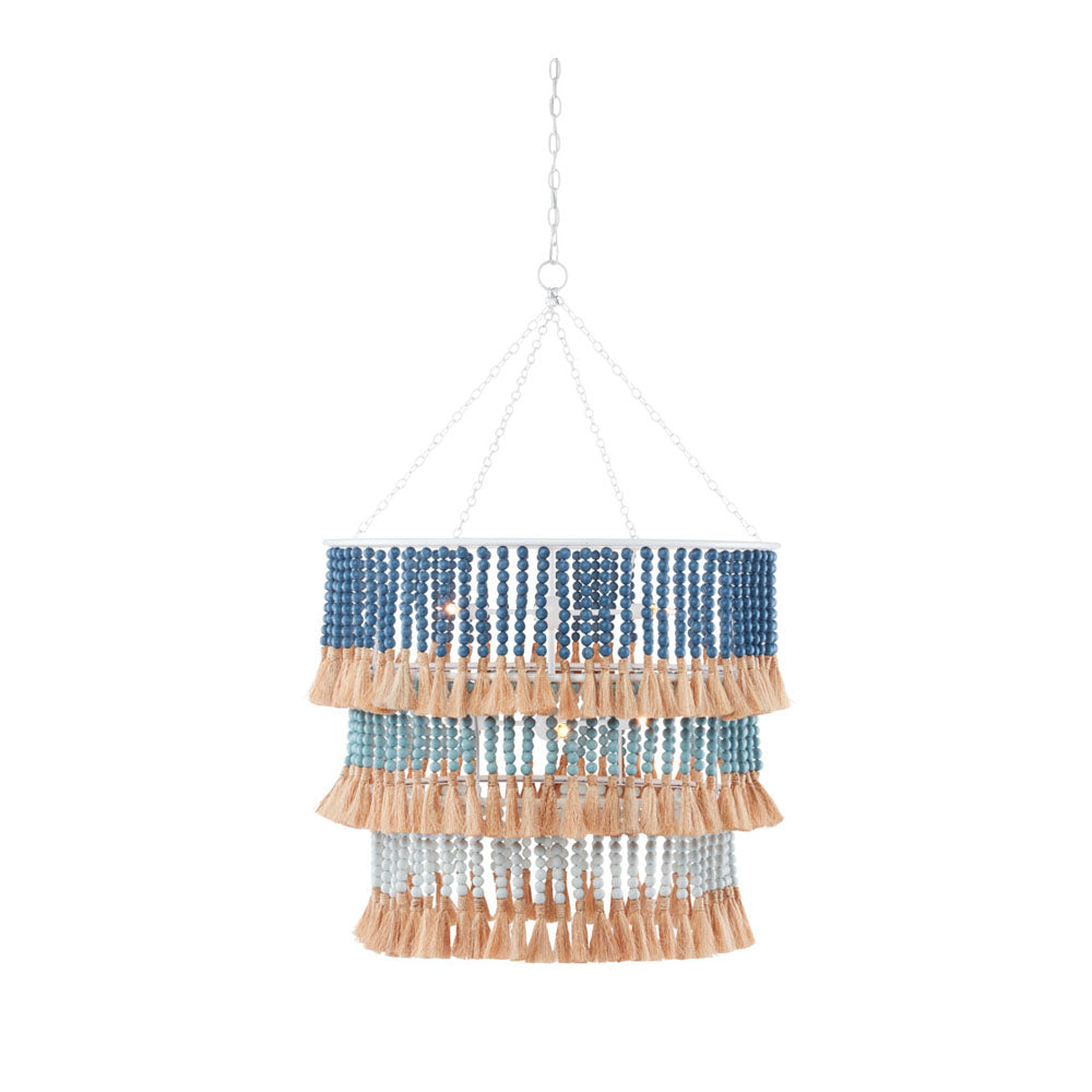 St. Barts Blue Chandelier by Currey & Company | Luxury Chandelier | Willow & Albert Home