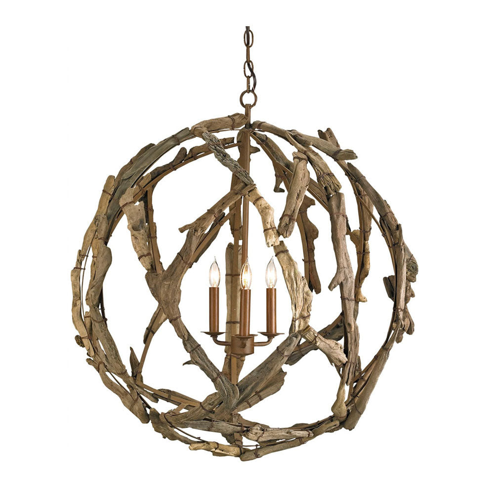 Driftwood Orb Chandelier by Currey & Company | Luxury Chandelier | Willow & Albert Home