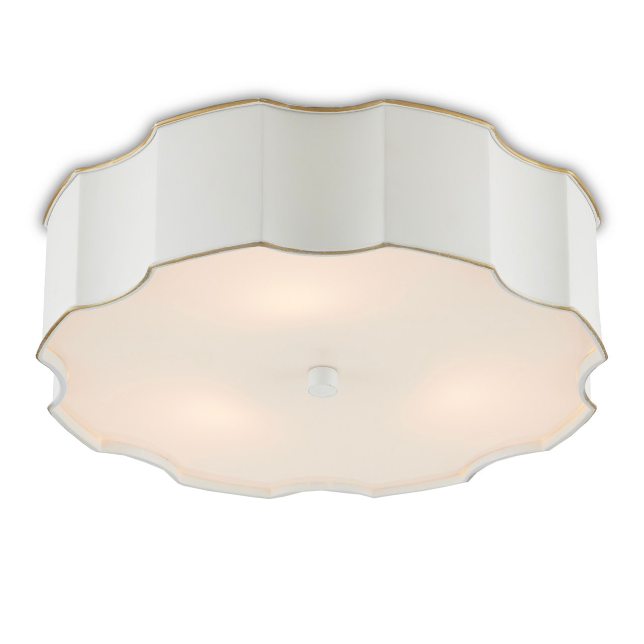 Wexford White Flush Mount by Currey & Company | Luxury Flush Mounts | Willow & Albert Home