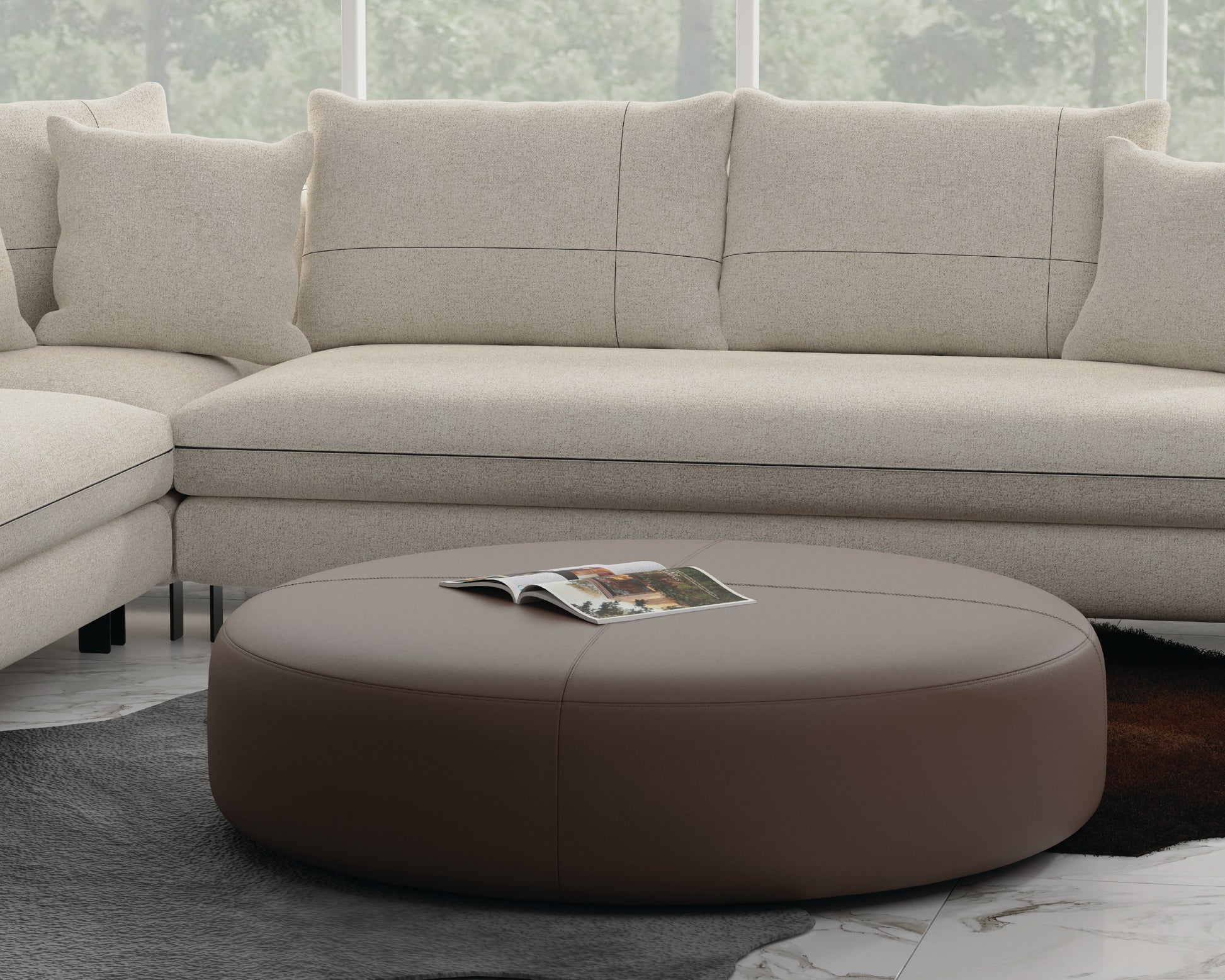 Disc Ottoman by Mobital | Luxury Ottoman | Willow & Albert Home
