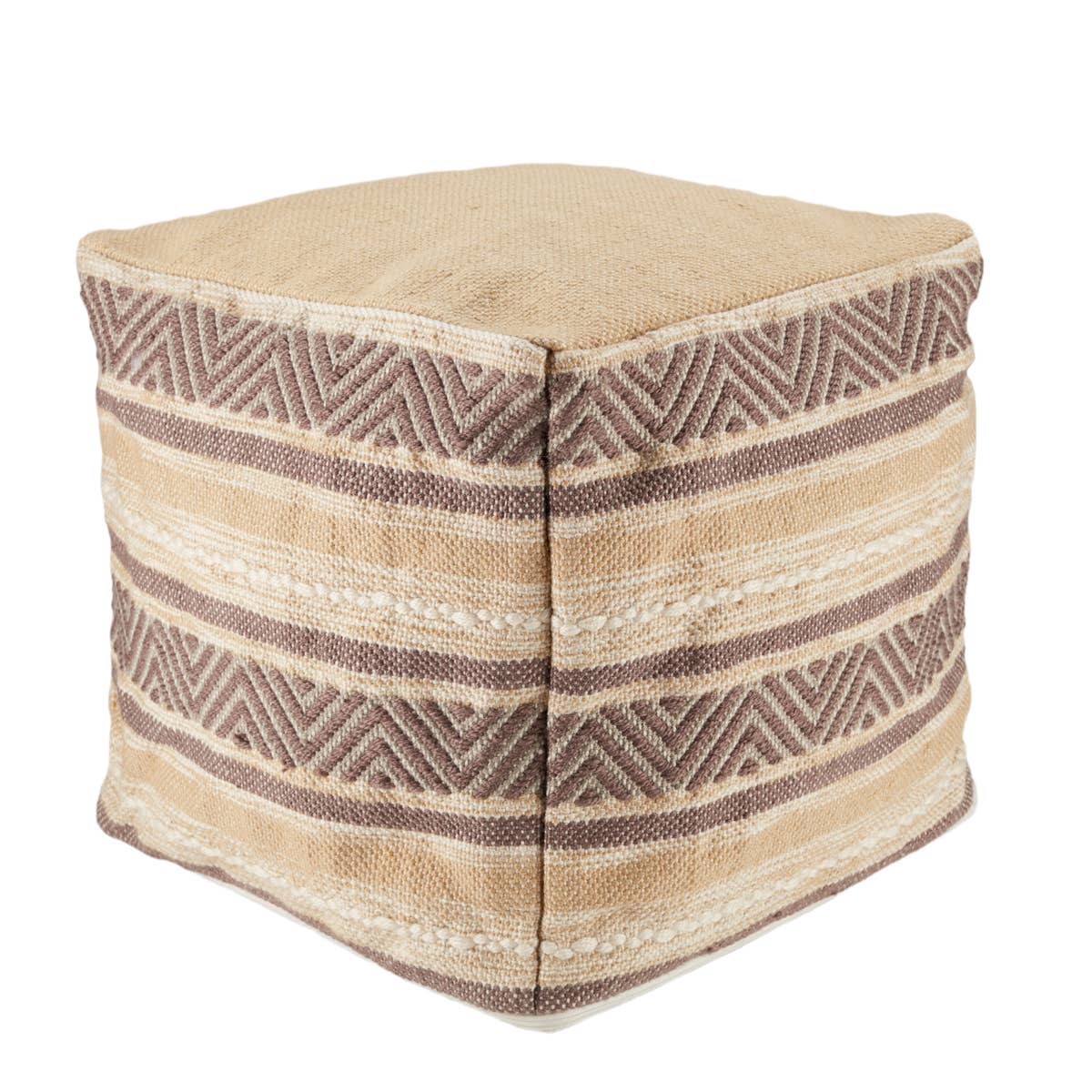 Vilano Carcaba Pouf by Jaipur Living | Luxury Ottoman Cushions | Willow & Albert Home