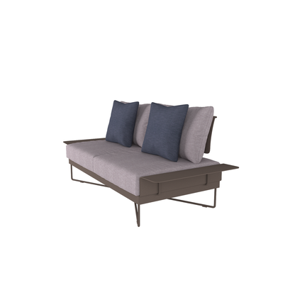 Coral Reef Outdoor Loveseat with Aluminum Back and Armrests | Roberti | Outdoor Lounge chairs | coral-reef-outdoor-loveseat-2-with-armrests