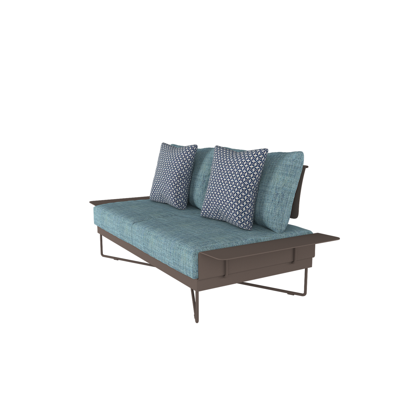Coral Reef Outdoor Loveseat with Aluminum Back and Armrests | Roberti | Outdoor Lounge chairs | coral-reef-outdoor-loveseat-2-with-armrests