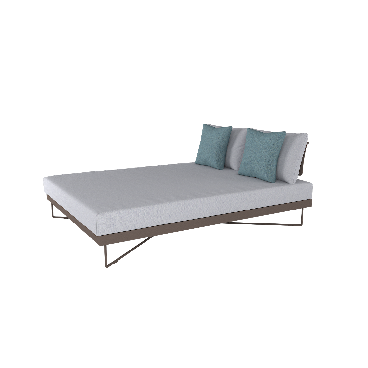 Coral Reef Outdoor Double Sunlounger with Aluminum Back | Roberti | Outdoor Lounge chairs | coral-reef-outdoor-double-sunlounger-2