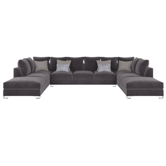 Folio U Shaped Double Chaise Sectional | Nathan Anthony | sectionals | folio-u-shaped-double-chaise-sectional