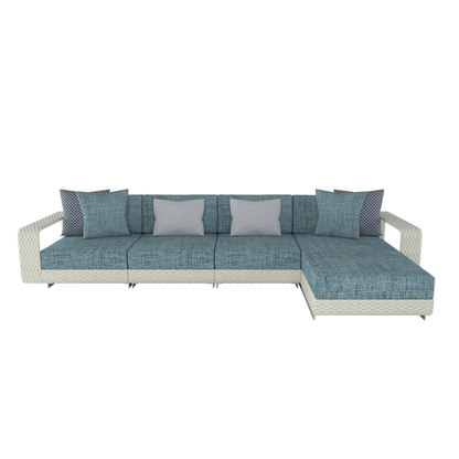 Hamptons Outdoor 3 Cushion Sofa with Chaise Lounge | Roberti | outdoor sofas | hamptons-outdoor-3-cushion-sofa-with-chaise-lounge