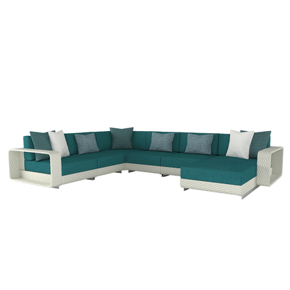 Hamptons Outdoor 2 Cushion Corner Sectional with Chaise | Roberti | outdoor sofas | hamptons-outdoor-2-cushion-sofa-corner-sectional-with-chaise